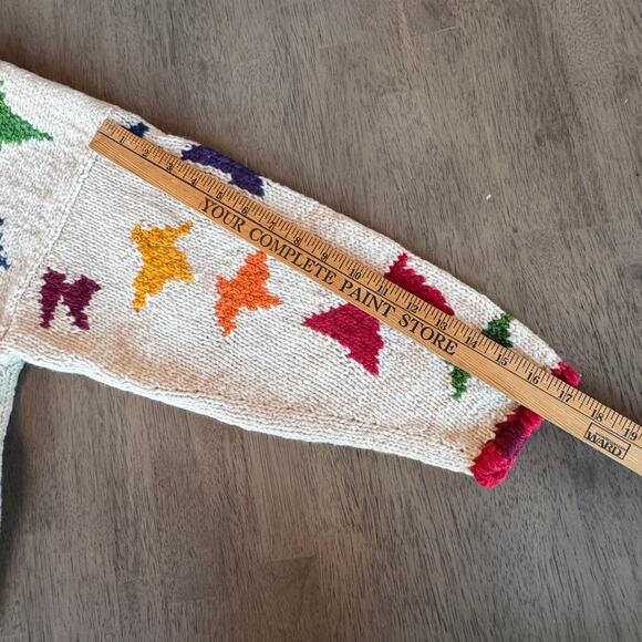 Price reduced! Vintage Amano Cardigan Bolivia 100% Wool sweater with butterflies - Picture 7 of 8